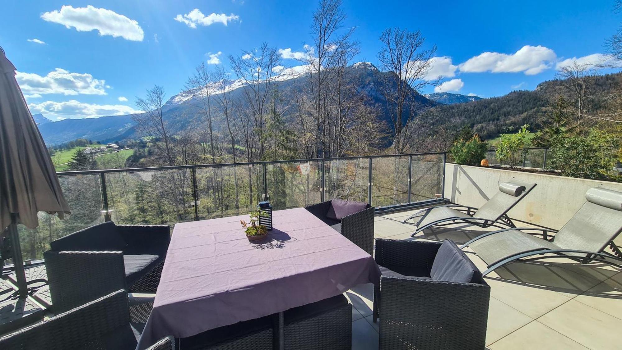 Апартаменты Le Berceau Des Aiguilles - Vue Montagne, Terrasse - Aravistour Сен-Жан-де-Сикст Экстерьер фото